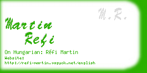 martin refi business card